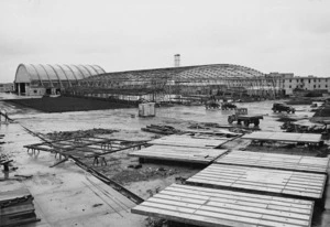 Hangars under construction, Ohakea Air Force base