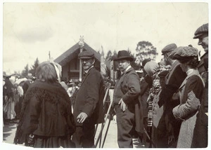 Creator unknown : Photograph of West's Pictures filming Maori scenes in Rotorua