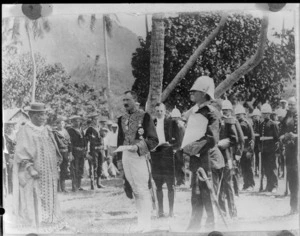 New Zealand. Minister of Internal Affairs : Photograph of Cook Islands Annexation Ceremony