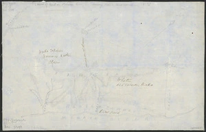 [Creator unknown] :[Sketch of land on Mohaka River, Makino Stream to Mangatutu Stream, showing Maori land claims [ms map]. [18-?]