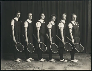 Wellington Girls College tennis team - Photographed by the Hardie Shaw Studios