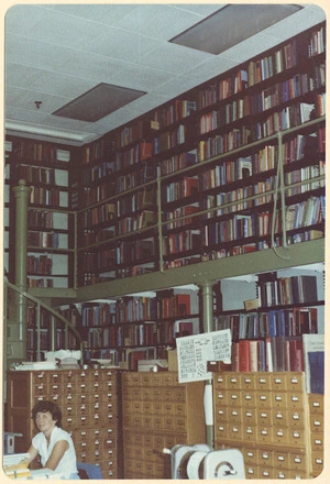 Book stacks and cabinets, Parliamentary Library, Wellington