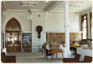 View of reading room, Parliamentary Library, Wellington