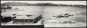 View of the TEAL flying boat terminal, Evans Bay, Wellington