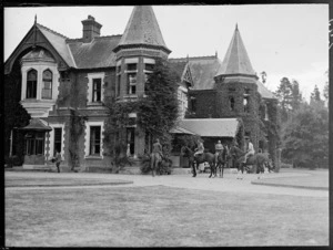 Longbeach Station homestead, Canterbury, during the Duke of Gloucester's 1934 tour of New Zealand