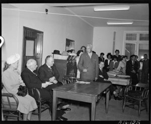 Official opening of the Maori Affairs Department building, Wellington - Photograph taken by E Woollett