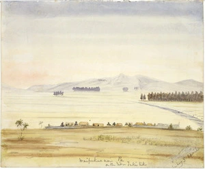 [Rhodes, Joseph] 1826-1905 :Waipukurau Pa on the river Tukituki. Saturday 3 April [1858?]
