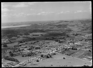 Aerial view of Kaikohe and surrounding countryside
