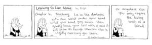 Silver, Burton :"Learning to live alone". A Bogor cartoon, New Zealand Listener, 1973.