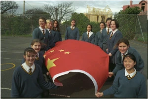 Wellington Girls College pupils heading for China - Photograph taken by John Nicholson