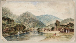 [Brees, Samuel Charles] 1810-1865 :[Ngauranga gorge and stream. ca 1843]