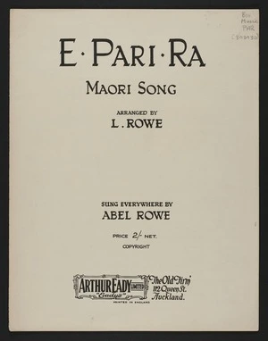 E pari rā / Māori song ; arranged by L. Rowe.