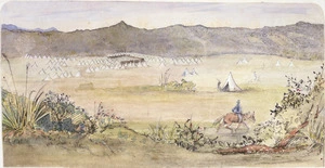 Artist unknown :[Album of an officer. Military encampment, Taranaki, June? 1865]
