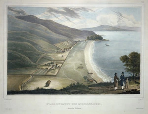 Sainson, Louis Auguste de, b. 1801 :Etablissement des missionaires (Nouvelle Zelande). de Sainson pinx; J. Arago lith. [Paris, Tastu, 1833].