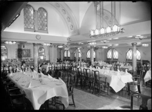 Dining room on the ship Wanganella