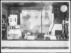 Meteorological Office display including Victory Loan posters - Photograph taken by K H Shea
