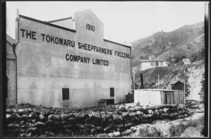 Tokomaru Sheepfarmers' Freezing Company Ltd works, at Waima, Tokomaru Bay