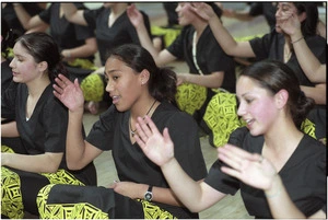 Wellington Girls College pupils rehearsing - Photograph taken by Melanie Burford