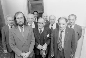 Representatives of five unions at Parliament