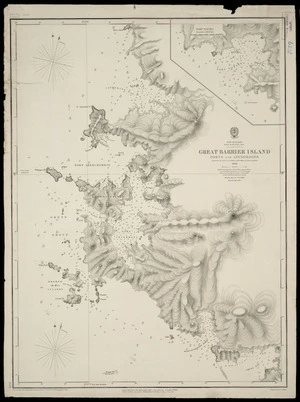 Great Barrier Island ports and anchorages / surveyed by Captn. J.L. Stokes ... 1849.