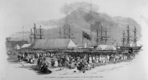 Illustrated London news :The Canterbury colonists. Scene at Gravesend, on Monday. September 1850.
