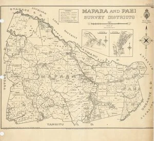 Mapara and Pahi Survey Districts [electronic resource] / H.W. Rickard, delt., November 1927.