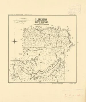 Slopedown Survey District [electronic resource] / drawn and published by the Lands & Survey Dept.