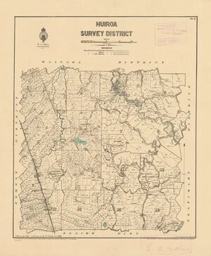 Huiroa Survey District [electronic resource] / J. Homan del. 1879, additions &c by W. Conway Oct. 1924.