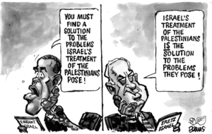 Evans, Malcolm Paul, 1945- :"You must find a solution to the problems Israel's treatment of the Palestinians pose!" ... 10 June 2011