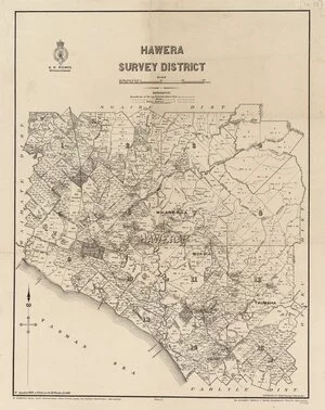 Hawera Survey District [electronic resource] / W. Gordon, 1903 ; additions &c E. Pfankuch, 1916.