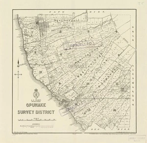 Opunake Survey District [electronic resource] / W. Gordon, del. 1896 & 1903.