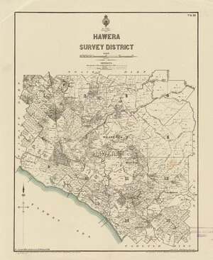 Hawera Survey District [electronic resource] / W. Gordon, 1903 ; additions &c E. Pfankuch, 1916 ; John Cook Chief Surveyor Taranaki.