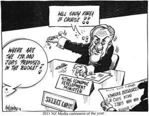 Hubbard, James, 1949- :"Where are the 170,000 jobs promised in the budget?" 12 June 2011