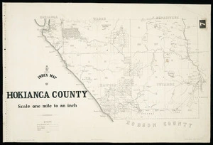 Index map of Hokianga County / Gerhard Mueller, Chief Surveyor.