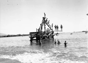 Diving platform at Island Bay