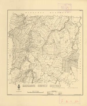Mangaone Survey District [electronic resource] / drawn by J.M. Kemp.