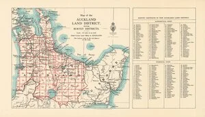 Map of the Auckland Land District showing survey districts [electronic resource].