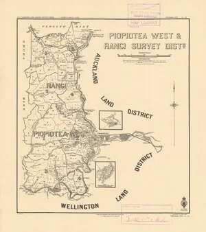 Piopiotea West & Rangi Survey Dists. [electronic resource] / drawn ... by the Lands and Survey Dept., N.Z.