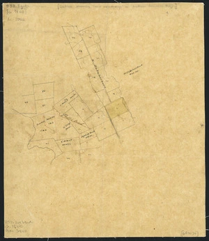 [Creator unknown] :[Sketch showing land ownership in southern Hawkes Bay] [ms map]. [ca. 1860]