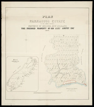 Plan of the Parnassus Estate in the Amuri District, Province of Nelson, New Zealand : the freehold property of Geo. Alex. Anstey Esqr.