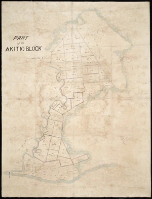 [Creator unknown] :Part of the Akitio Block [ms map]. [ca.1870]