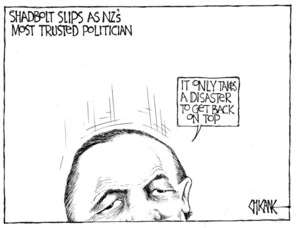 Winter, Mark 1958- :Shadbolt slips as NZ's most trusted politician. 22 June 2011