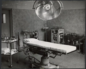 View of operating theatre, Childrens Hospital, Wellington Public Hospital