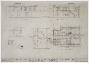 Crichton, McKay & Haughton :New E[ar], N[ose] and T[hroat] and Eye Operating Theatres, Wellington Hospital. Plans]. June 1941