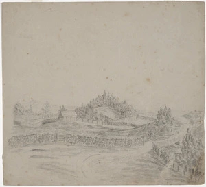 [Gilbert, George Channing] 1838-1913 :[Brookwood from the east, Omata / G C Gilbert] [ca 1860]