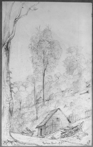 [Swainson, William] 1789-1855 :Wooden cottage, Porirua Road. [184-?]