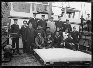 Officers and crew aboard the ship Nimrod
