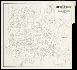 Map of Christchurch : issued with Stone's Canterbury, Nelson, Marlborough and Westland directory.