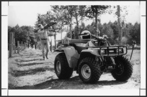 Photograph of a Yamaha four-wheeled farmbike