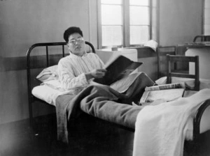 Prisoner in hospital at the Japanese prisoner of war camp near Featherston